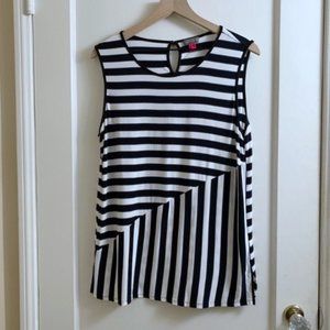Vince Camuto Striped Sleeveless Top Size L